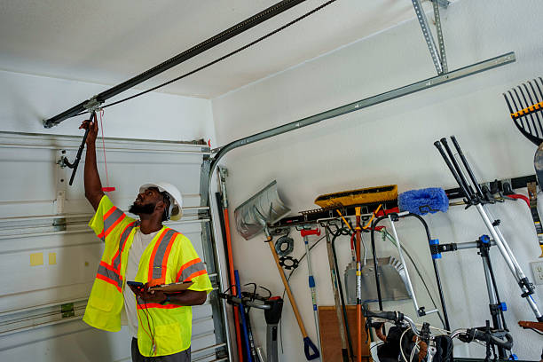 Professional Garage Door technician working in Brownsboro, TX